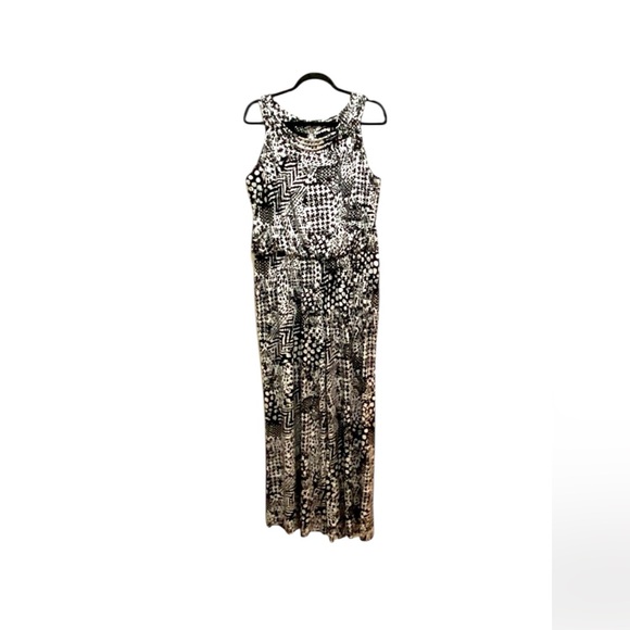 Style & Company Black and White Wide Leg Jumpsuit - Picture 1 of 11